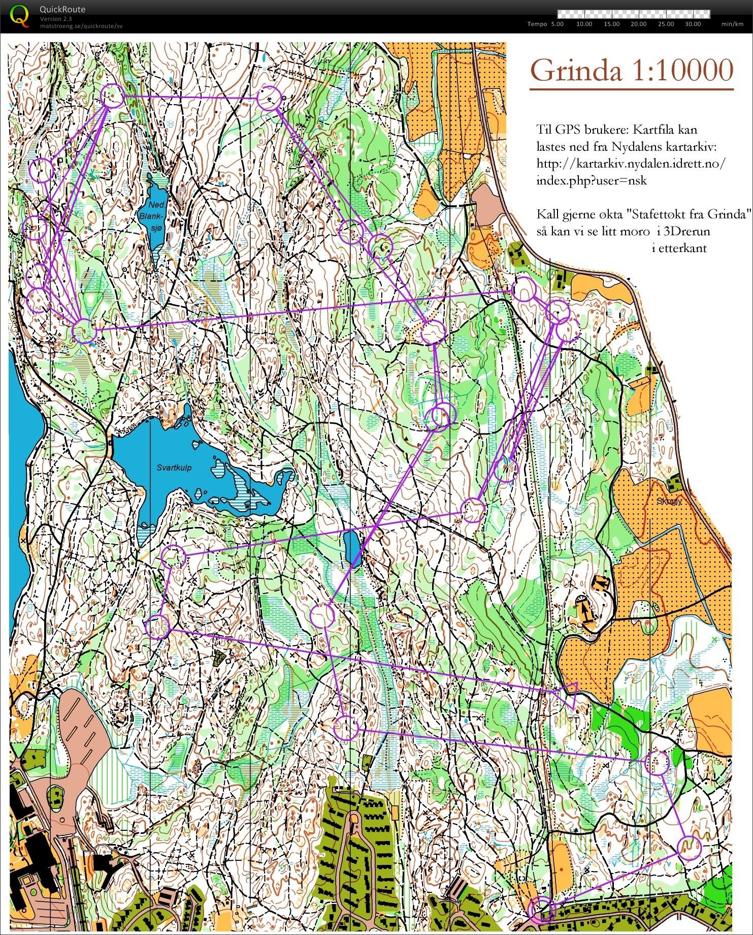 Stafettøkt fra Grinda (2014-03-28)