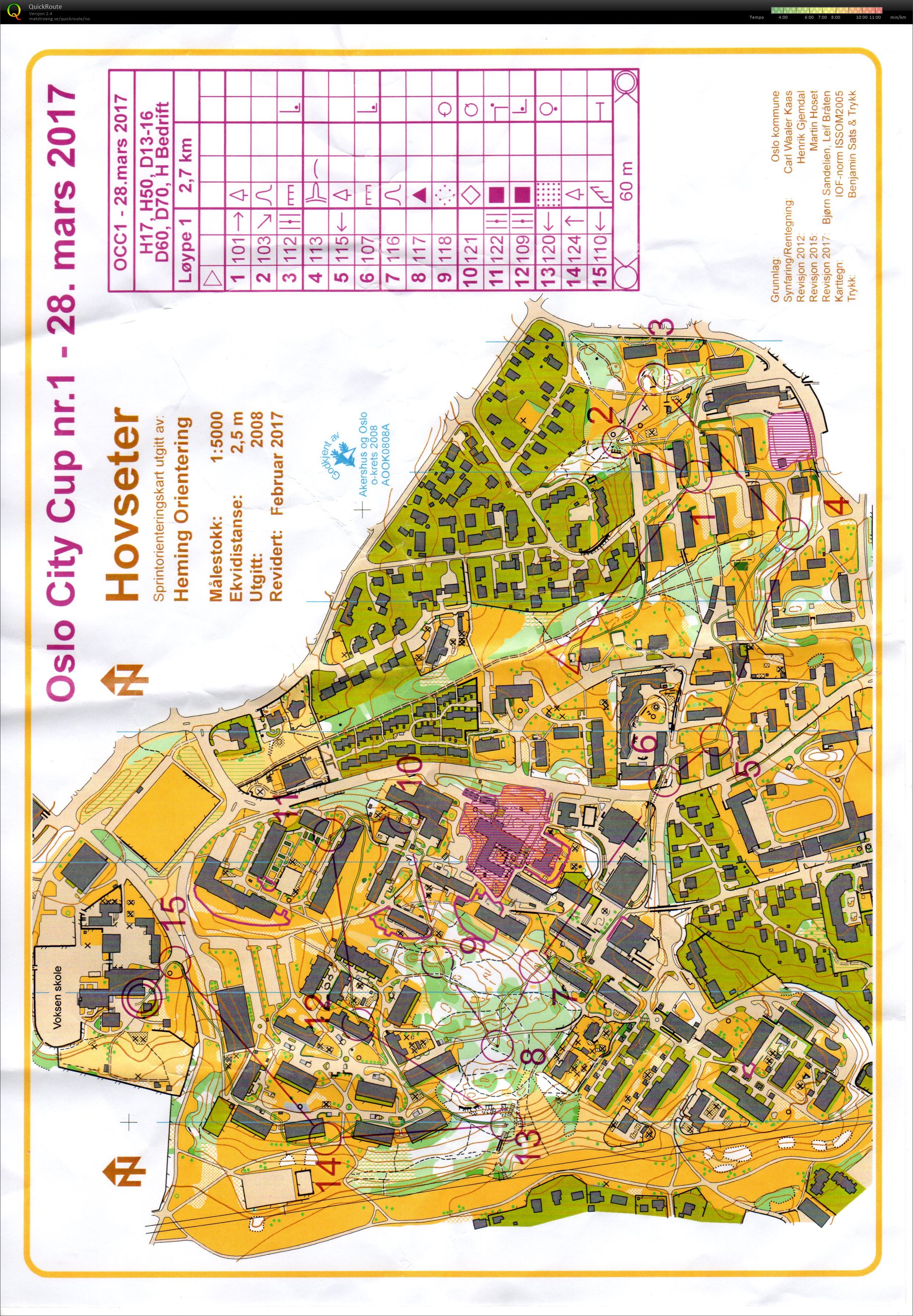 Oslo City Cup 2017, løp nr. 1 (27.03.2017)