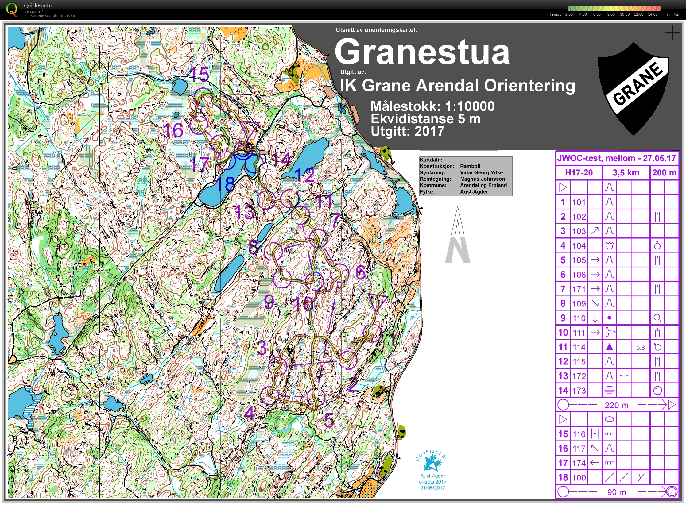 JWOC testløp Mellom (2017-05-27)