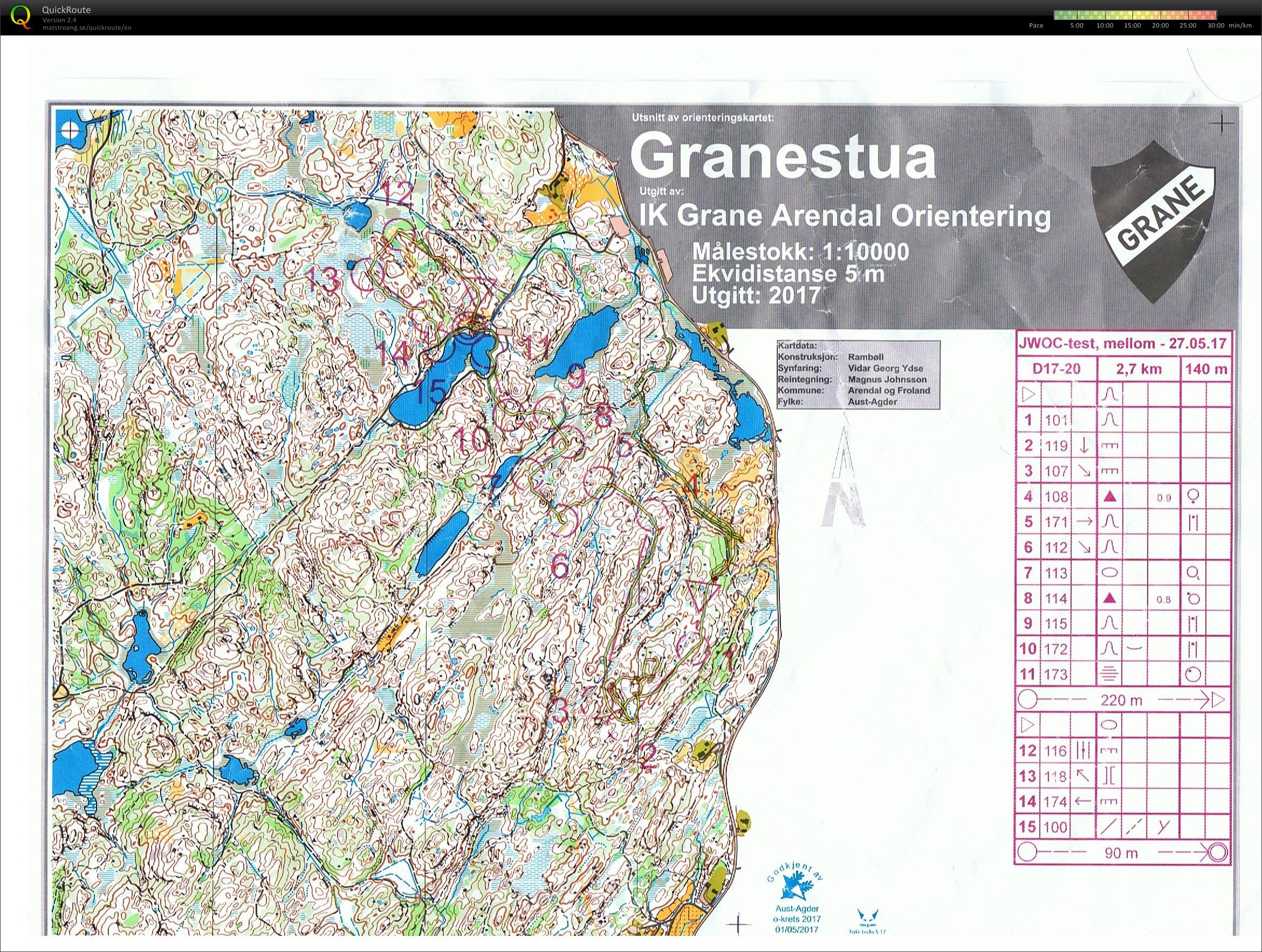 JWOC testløp mellom (28.05.2017)