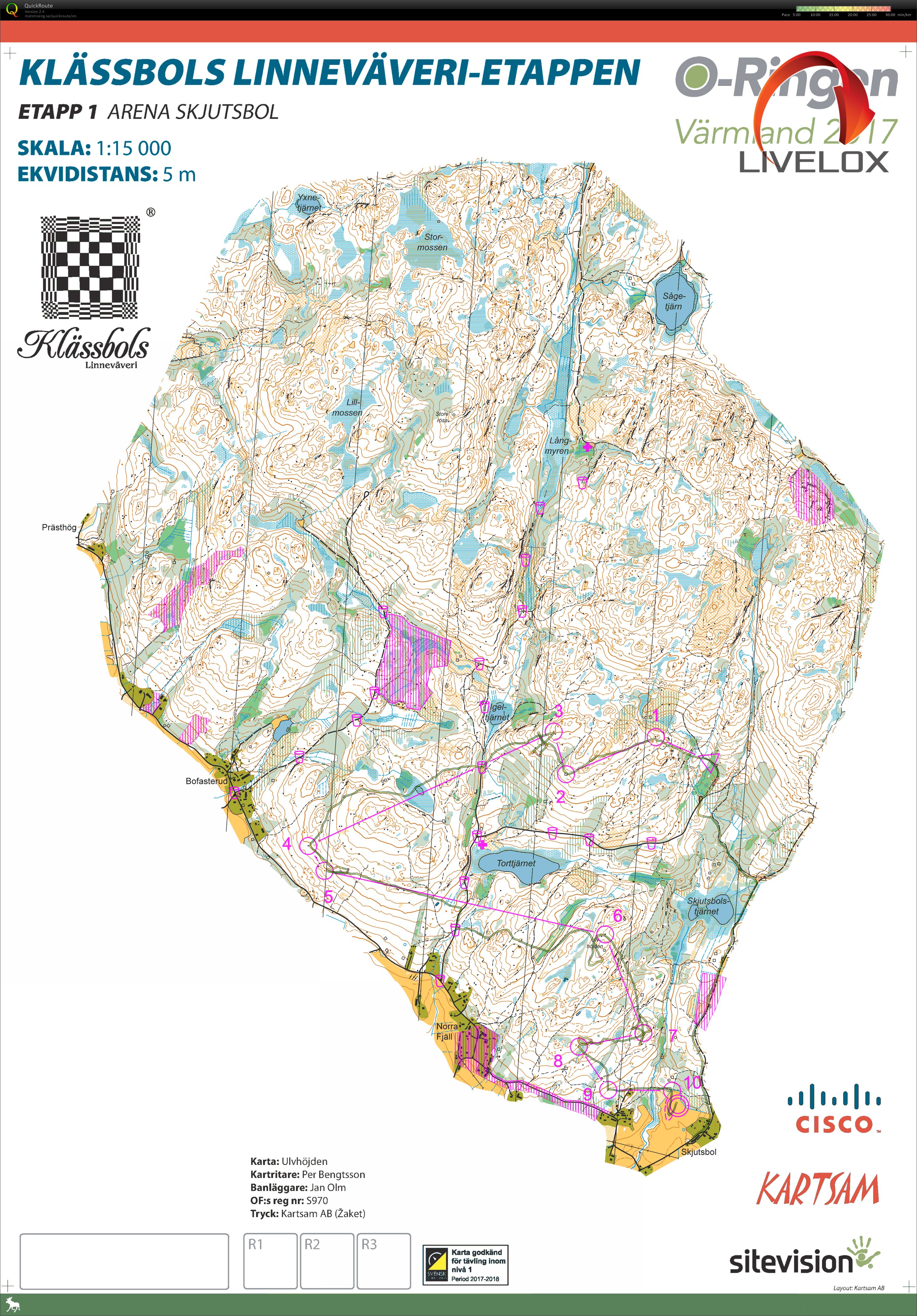 O-ringen etappe 1 (17-08-2017)