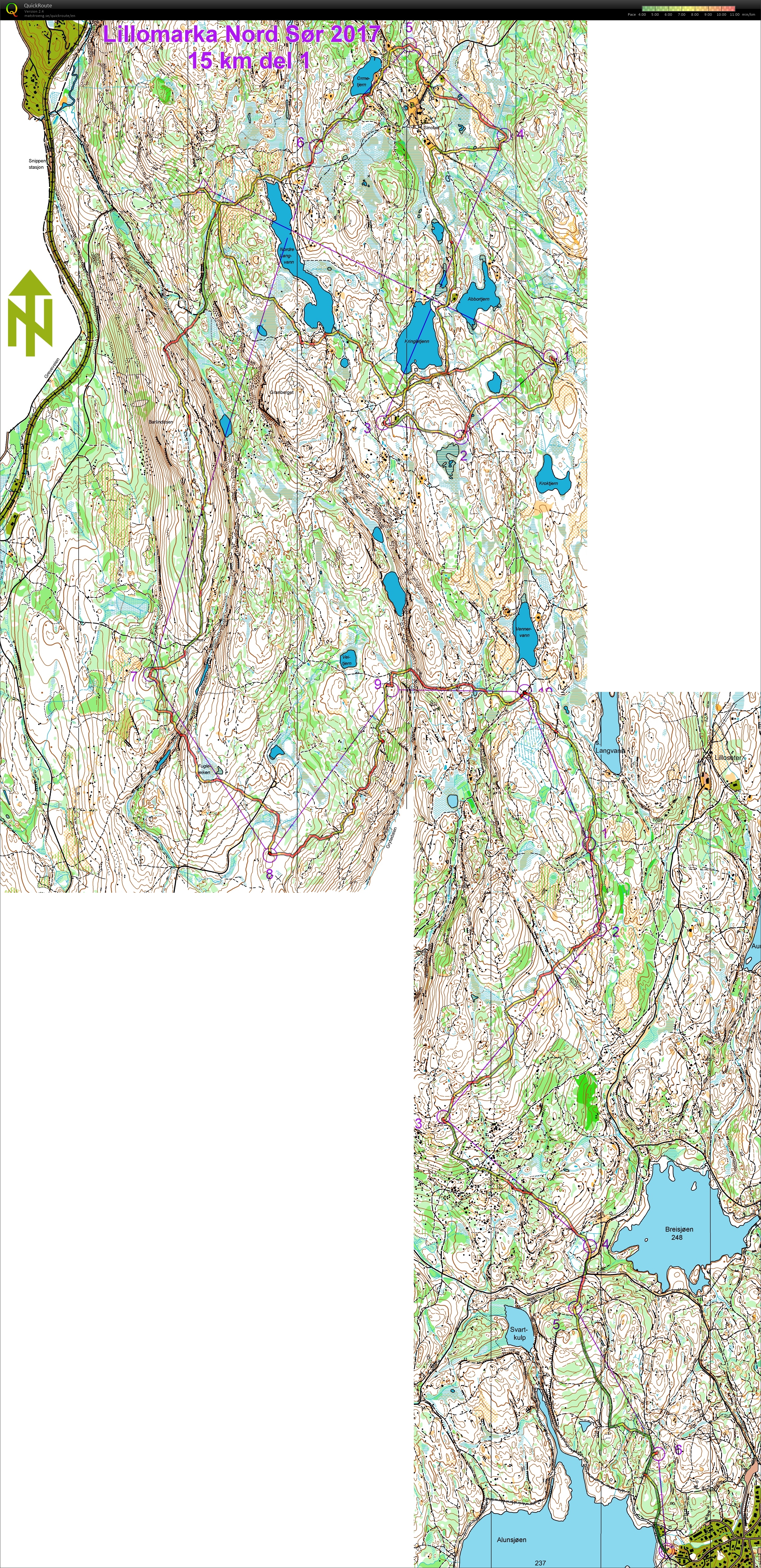 Lillomarka Nord/Sør 15km (15.10.2017)