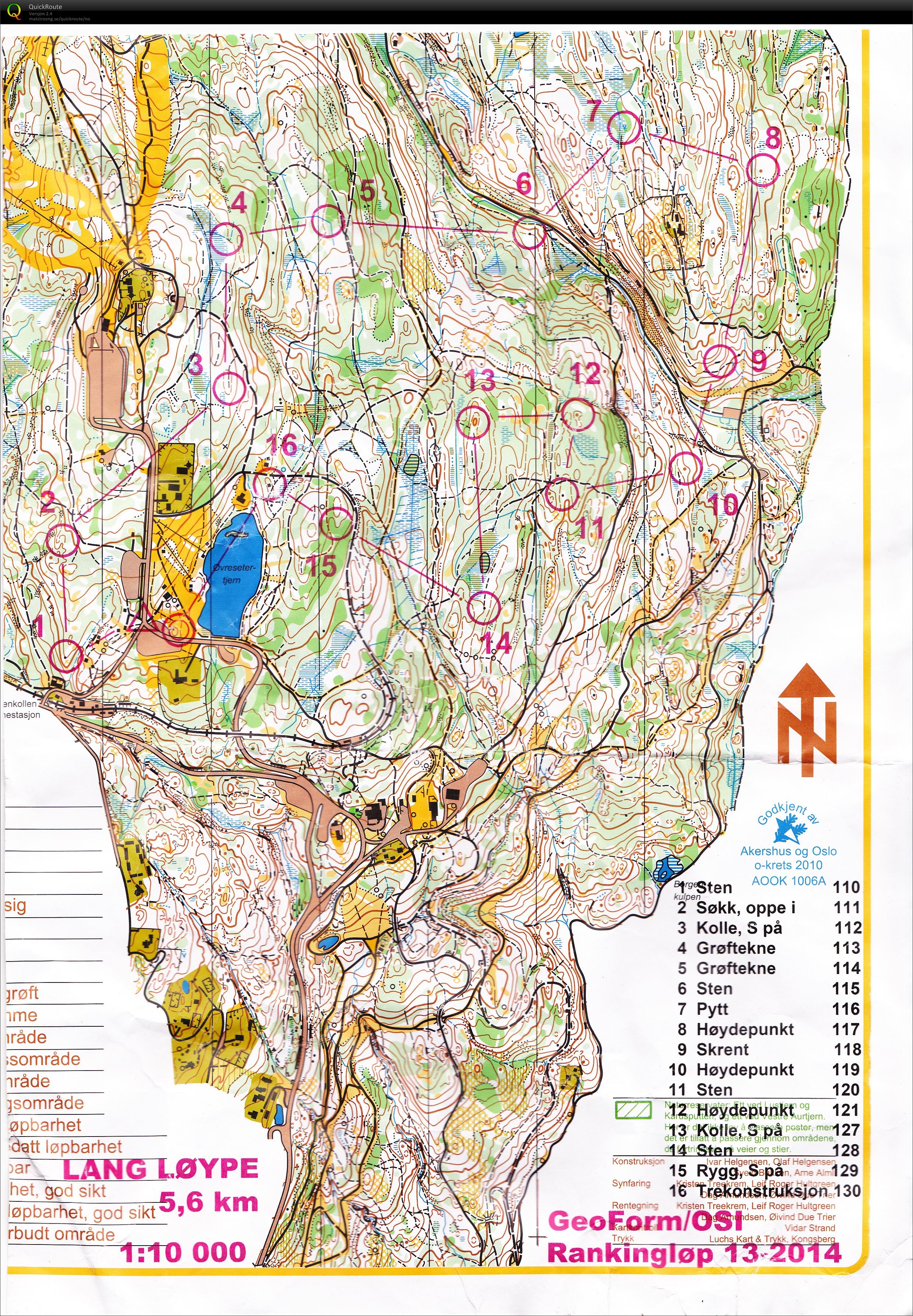 Geoform nærløp Øvresetertjern (2014-06-25)